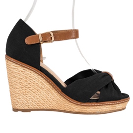 SHELOVET Hochhackige Sandalen schwarz