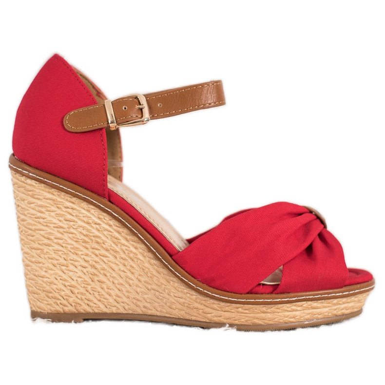 SHELOVET Hochhackige Sandalen rot