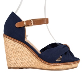 SHELOVET Hochhackige Sandalen blau