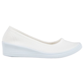 SHELOVET Weiße Casual Ballerinas