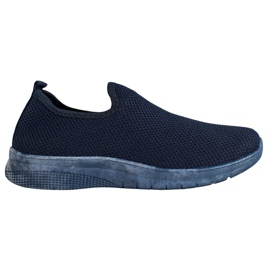 Super Mode Sportschuhe zum Hineinschlüpfen marineblau blau