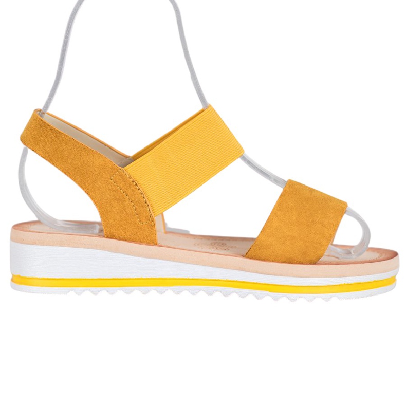 Mannika Wildledersandalen auf der Plattform gelb