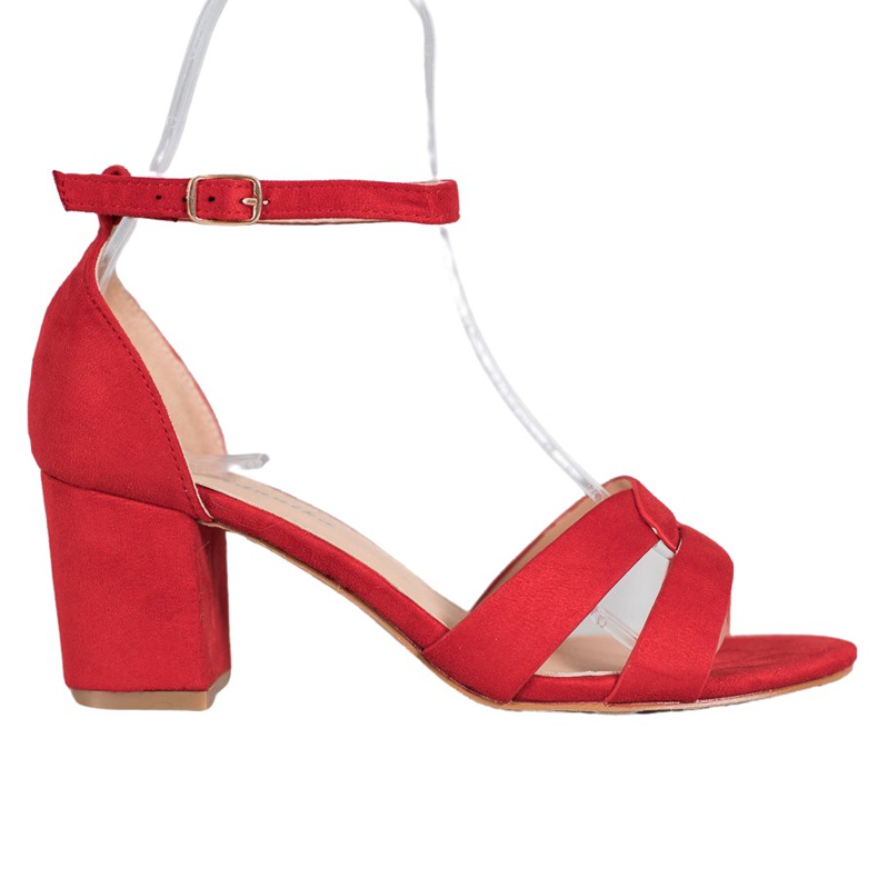 Mannika Sandalen aus Wildleder rot