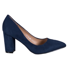 SHELOVET High Heels aus Wildleder marineblau blau