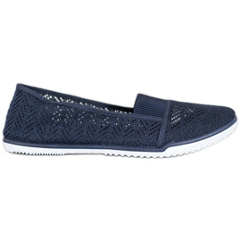 Bona Durchbrochene Schuhe zum Hineinschlüpfen marineblau blau