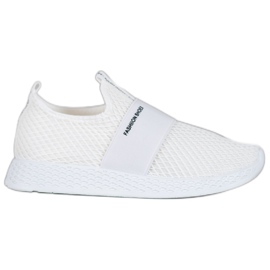 SHELOVET Slip-on-Sneaker mit Mesh weiß