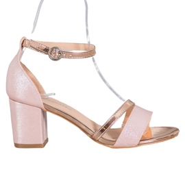 Mannika Elegante Sandalen mit Glitzer gelb