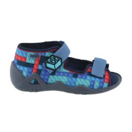 Befado Kinderschuhe 250P094 rot marineblau blau mehrfarbig