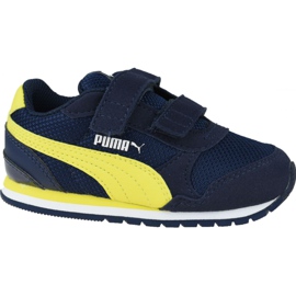 Puma St Runner V 2 Kleinkinder Jr 367137-09 marineblau gelb