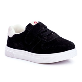 Apawwa Kinder Sneaker Wildleder Klett Schwarz Trelmo ['schwarz']