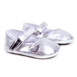 Apawwa Kinder Sneaker mit Klettverschluss Taufe Silber Bellawa grau