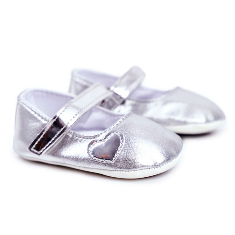 Apawwa Kinder Sneaker mit Klettverschluss Taufe Silber Bellawa grau