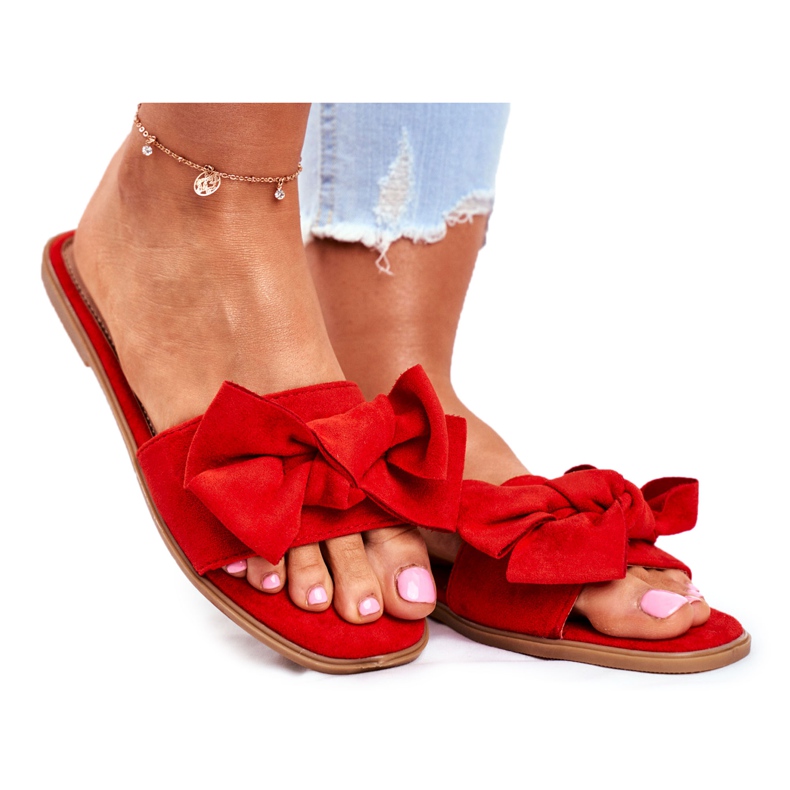 Malaysia Damen Hausschuhe mit roten Schleifen