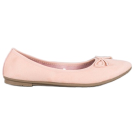 Diamantique Lässige Ballerinas aus Wildleder mehrfarbig rosa