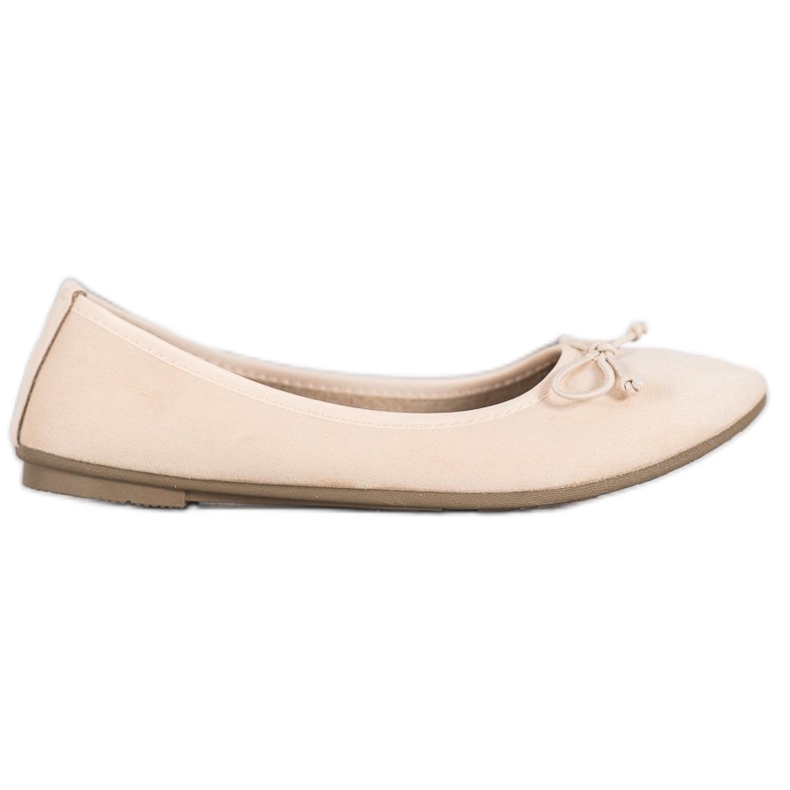 Diamantique Lässige Ballerinas aus Wildleder braun