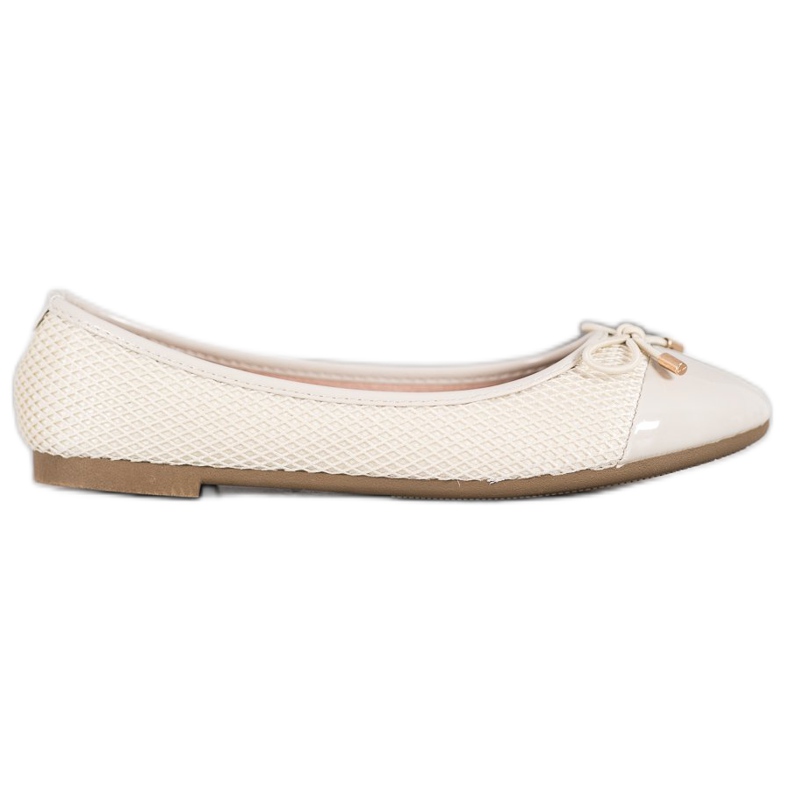 Diamantique Ballerinas mit Mesh braun