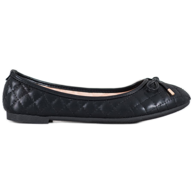 Diamantique Gesteppte Ballerinas schwarz