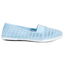 Bona Durchbrochene Schuhe zum Hineinschlüpfen blau