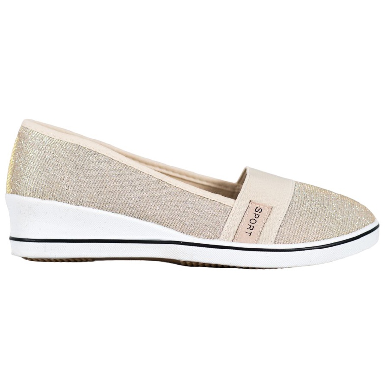 SDS Slip-On Ballerinas mit Glitzer gelb