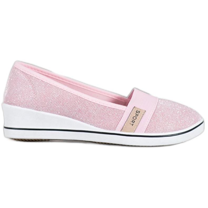SDS Slip-On Ballerinas mit Glitzer rosa
