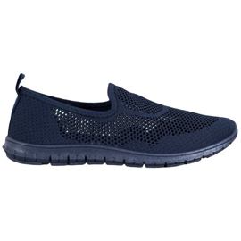 Bona Durchbrochene Slipons marineblau blau