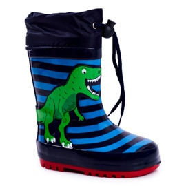 Apawwa Kinder-Gummigaloschen Marineblau Dinosaurier Mordeso grün