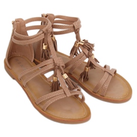 Boho Sandalen beige JN806 Khaki