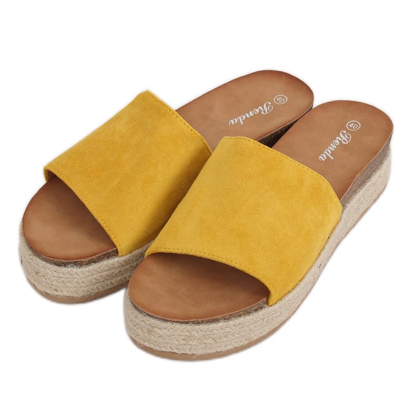 Honig Espadrilles Hausschuhe 10-215 Gelb