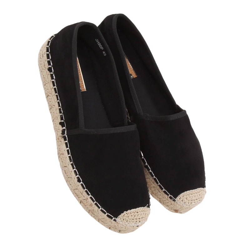 Schwarze Damen Espadrilles JH90P Schwarz