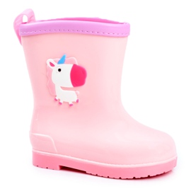 Gummistiefel für Kinder Pink Unicorn rosa
