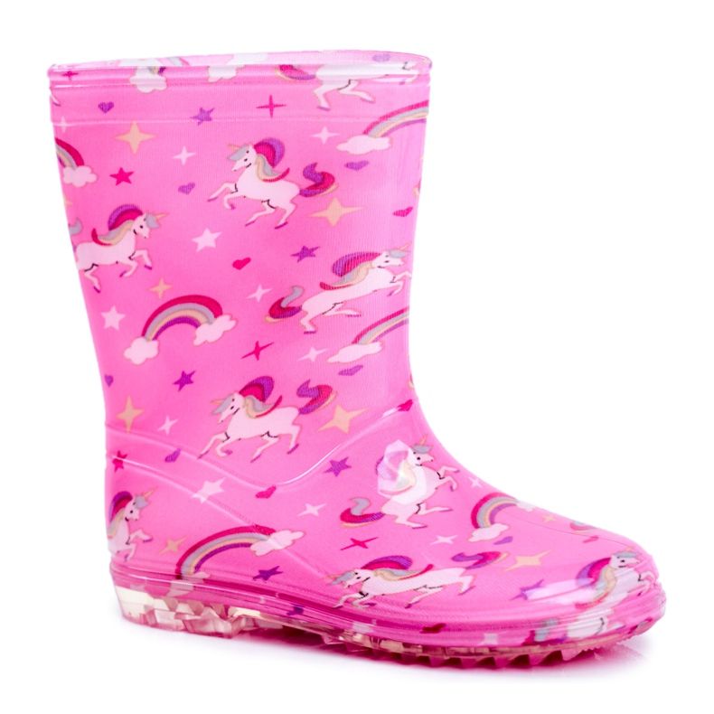 Gummistiefel für Kinder Pink Unicorn rosa