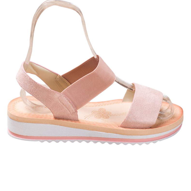 Mannika Wildledersandalen auf der Plattform rosa