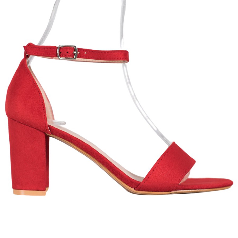 Anesia Paris Hochhackige Sandalen rot