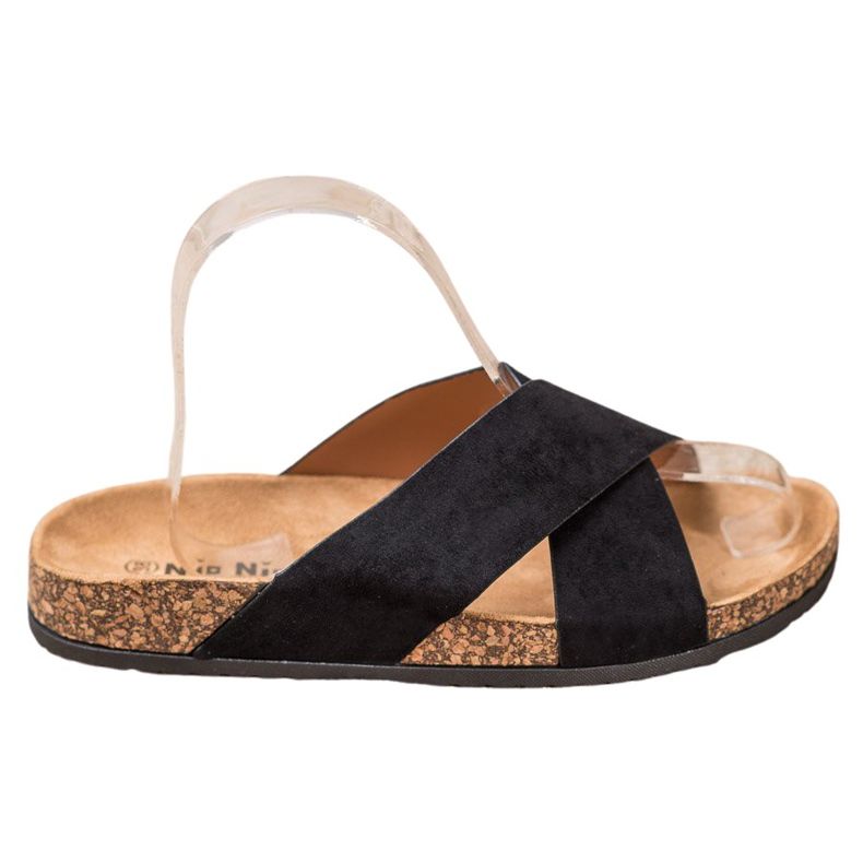 Nio Nio Lässige Hausschuhe auf der Plattform schwarz