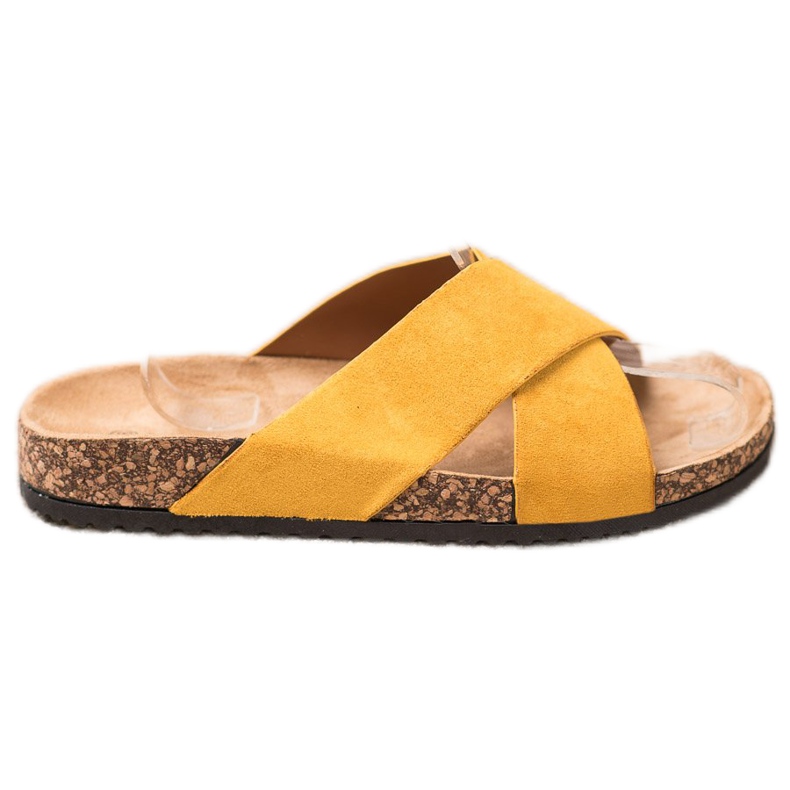 Nio Nio Lässige Hausschuhe auf der Plattform gelb