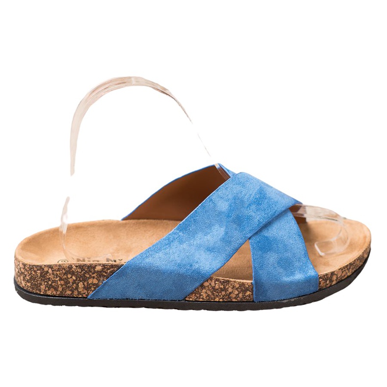 Nio Nio Lässige Hausschuhe auf der Plattform blau