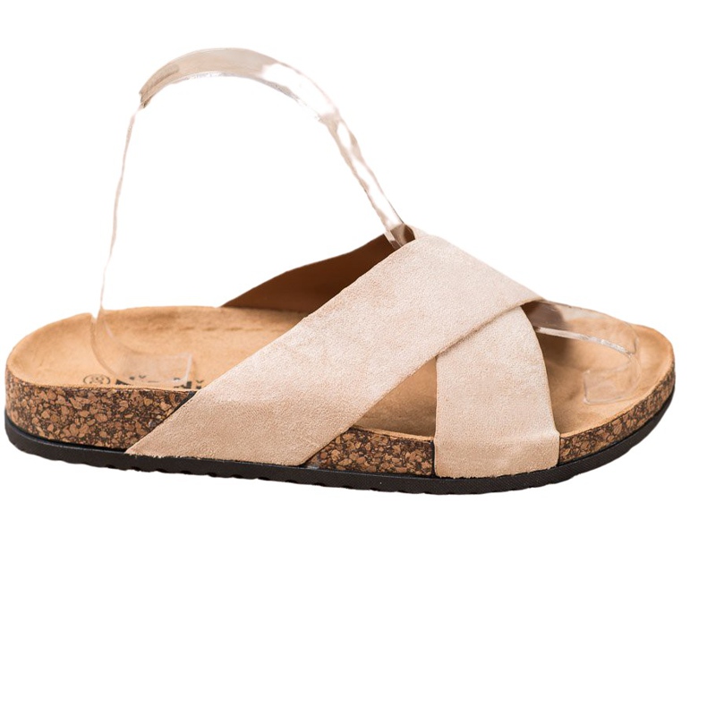 Nio Nio Lässige Hausschuhe auf der Plattform beige