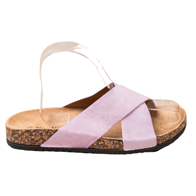 Nio Nio Lässige Hausschuhe auf der Plattform rosa