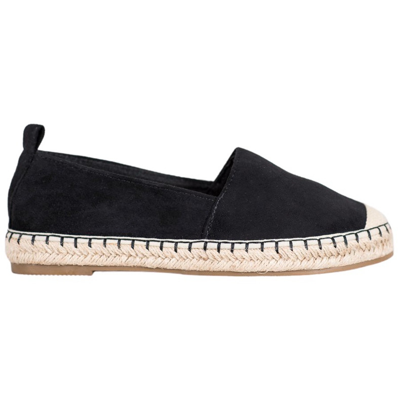 Anesia Paris Bequeme Espadrilles aus Wildleder schwarz