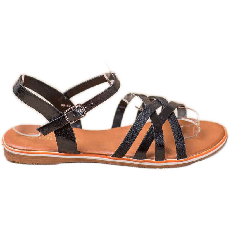 Nio Nio Klassische schwarze Sandalen