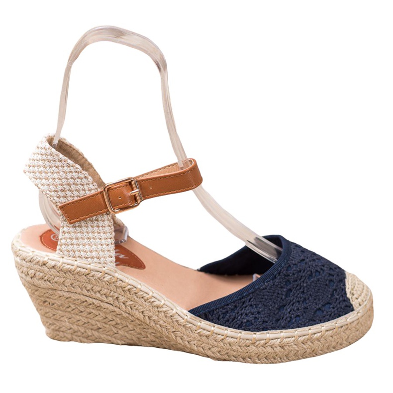 Renda Espadrilles mit Schnalle blau