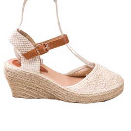Renda Espadrilles mit Schnalle braun