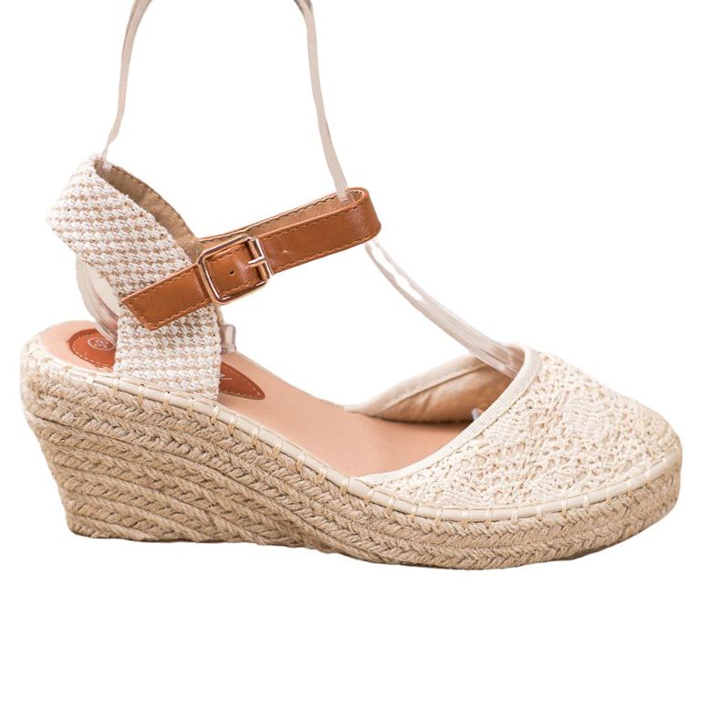 Renda Espadrilles mit Schnalle braun