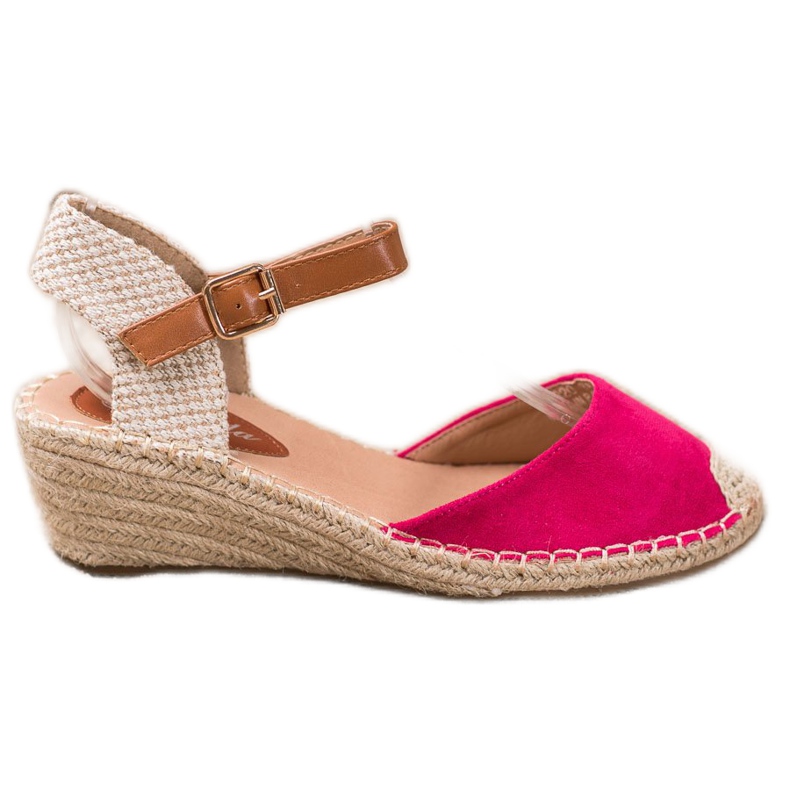 Renda Espadrilles mit entdecktem Absatz rosa