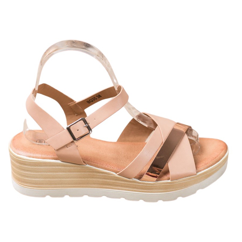Renda Keilsandalen beige