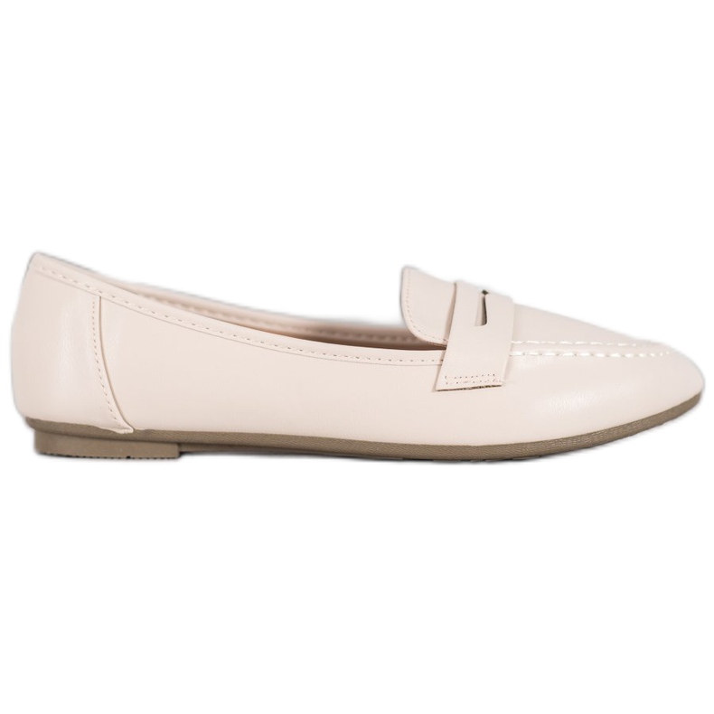 Diamantique Beige Slipper mit Öko-Leder