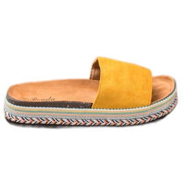 Renda Hausschuhe auf der Plattform gelb