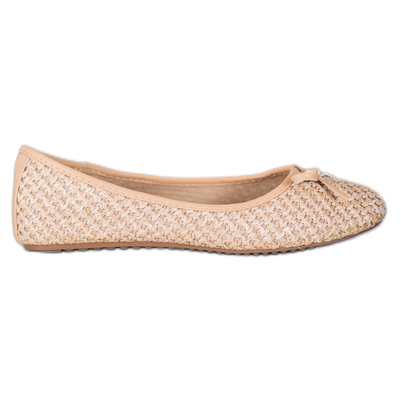 Small Swan Geflochtene Ballerinas braun