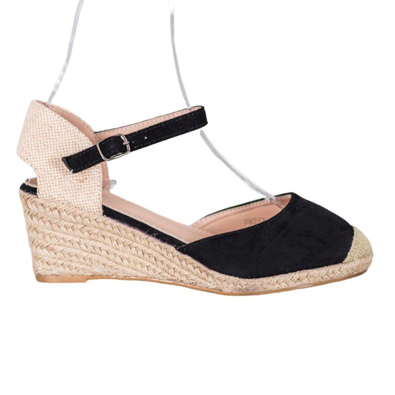 Small Swan Keil-Espadrilles schwarz