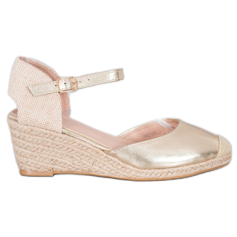Small Swan Keil-Espadrilles golden